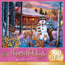 MasterPieces - Happy Holidays - Winter Visitors 300 Piece EZ Grip Jigsaw Puzzle