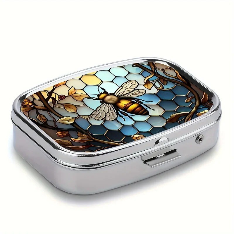 Portable Cute Travel Cases with Colored Medicine Metal Jwelery Organizers Pill