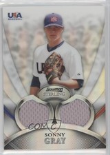 2010 Bowman Sterling USA Baseball Relics Dual Refractor 143/199 Sonny Gray 00ab