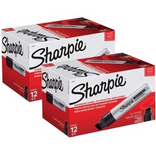 24-Count Extra Wide Black Magnum Markers, Fad...