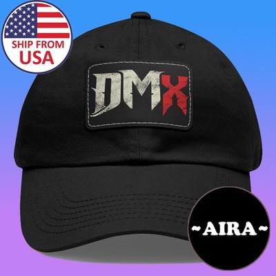 DMX Put Em Up Black Dad Hat with Leather Patch Adjustable Size