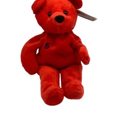 Vintage Salvinos Bammers Nomar Garciaparra 5 Opening Day Red Teddy Bear Plush