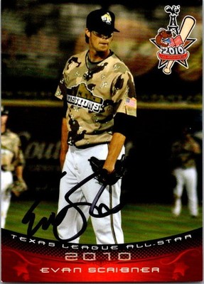 Evan Scribner 2010 Grandstand Tx League All-Stars South Division #22 Hand Signed