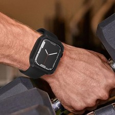 Rugged TPU Case with Screen Protector for Apple Watch 40mm 41mm 44mm 45mm