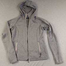 Eddie Bauer Hoodie Womens Full Zip Long Sleeve Heather Gray Size S Pockets Cozy