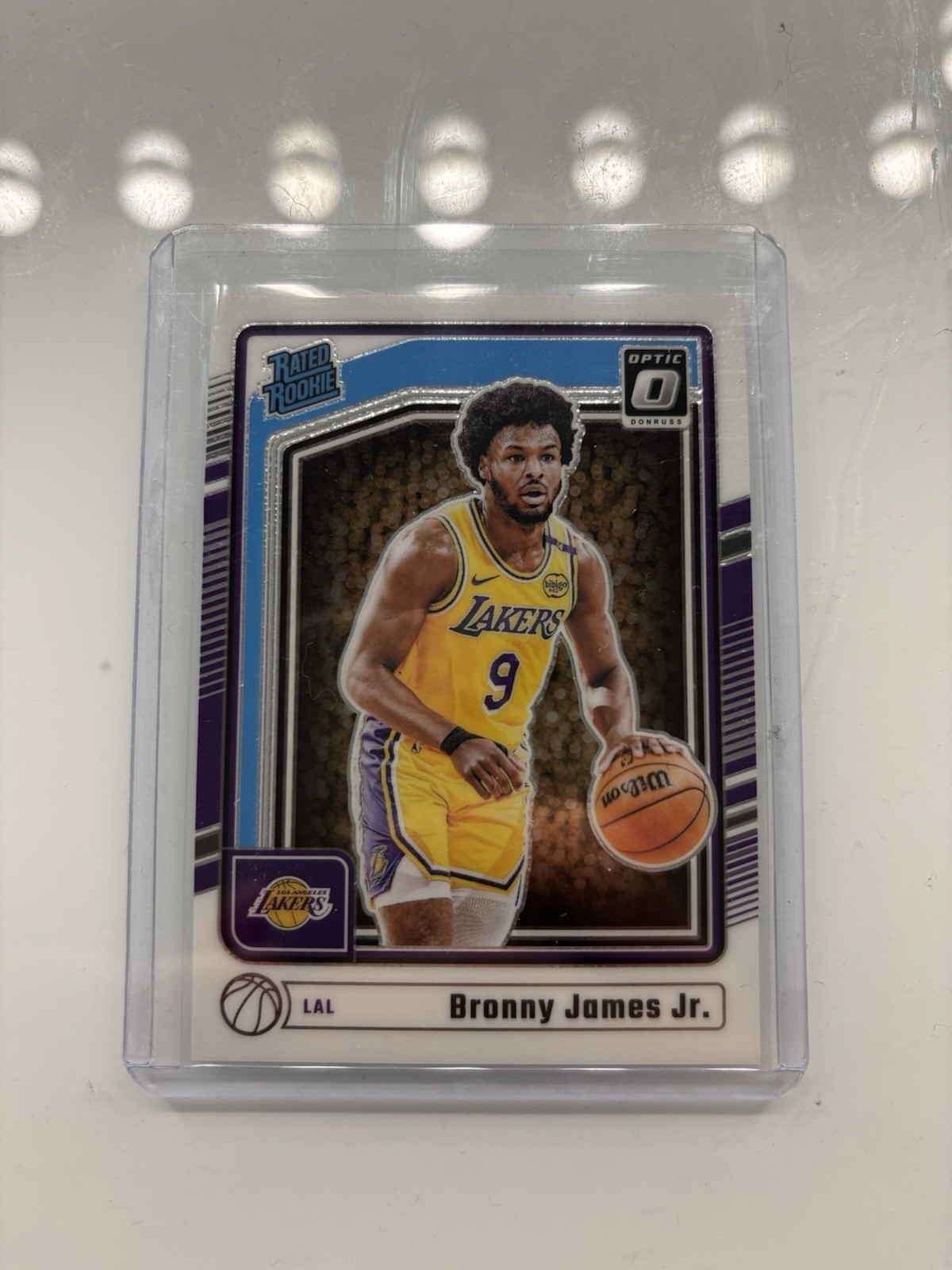 Bronny James 2024-25 Panini Donruss Optic #282 Purple Prizm Rated Rookie RC
