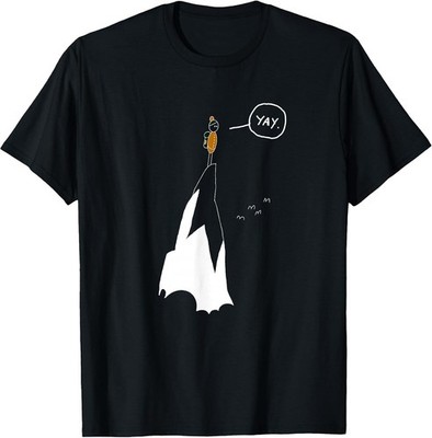 Funny Hand-Drawn T-Shirt for Mountain Climbers and Hikers