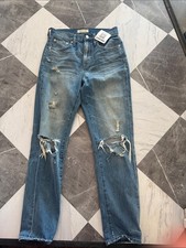 Madewell Distressed Blue Boyfriend Jeans