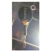 Marcraft Executive Racquetball Racquet Black Wood Handle Rope Strap