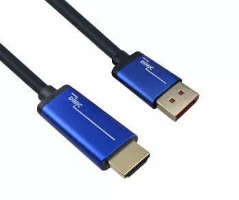 Кабель HDMI DINIC Premium Displayport 1.4 auf, 1 м (T8-DP-HDMI-1-KB) #1906845