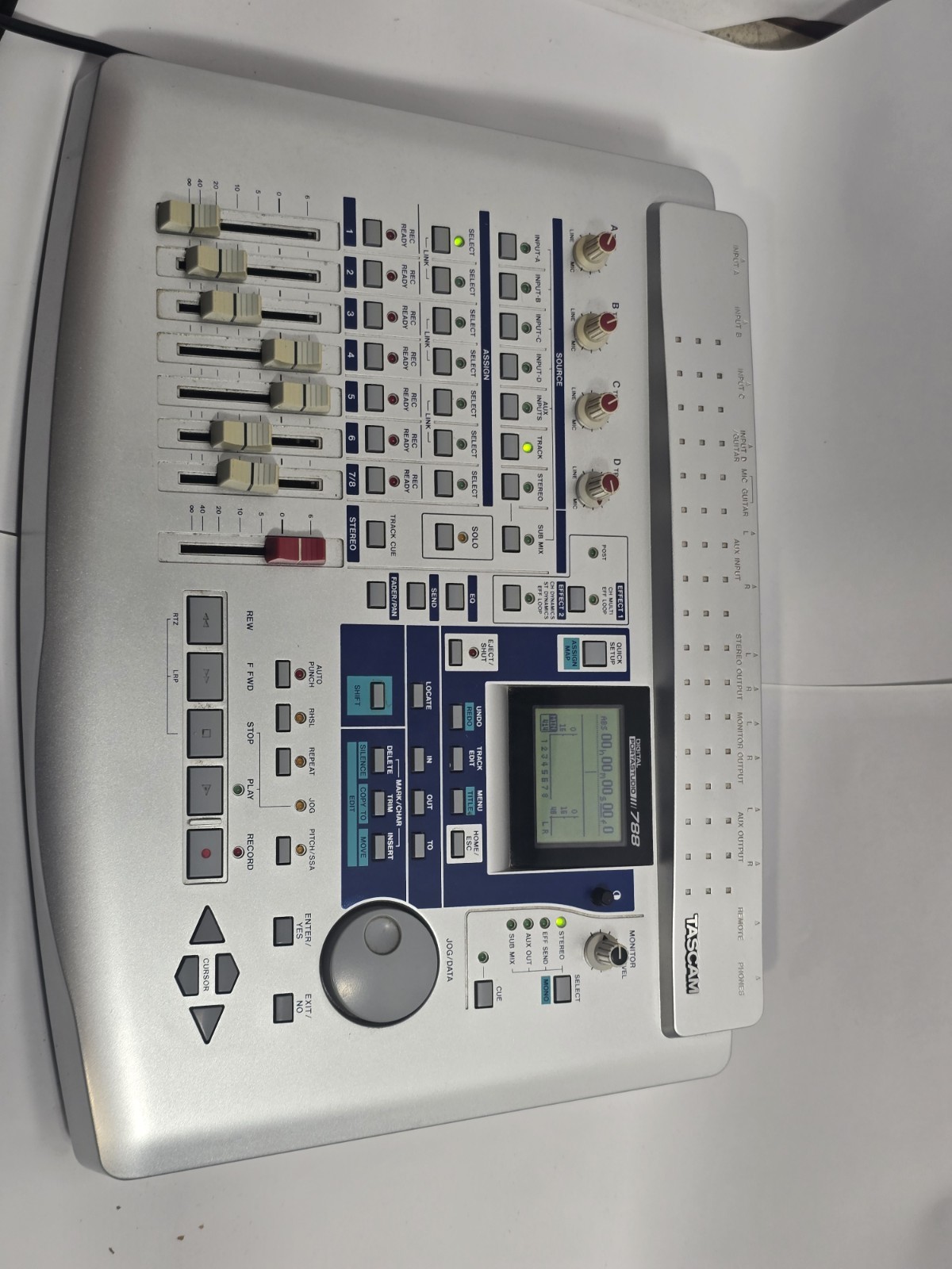 TASCAM 788 Pro Audio 8-Track Digital Recorder Portastudio w/ Power Supply & Book