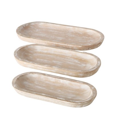 Schalen aus Holz, 3er-Setpreis Dekoration etc. von Boltze Mangoholz Design Schal