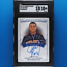 SGC 10 CM Punk Autograph ON Card Signatures 2016 Upper Deck Goodwin Auto UD WWE