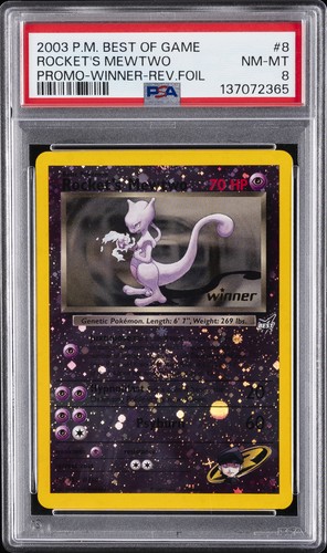 Rocket's Mewtwo graded PSA 8 for sale on eBay