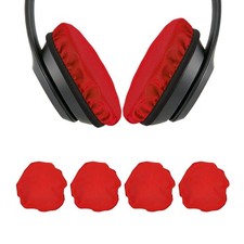 2 Pairs Headphone Ear Pads Covers 2.4"-3.3" Headset Ear Pad Cloth Cover Red