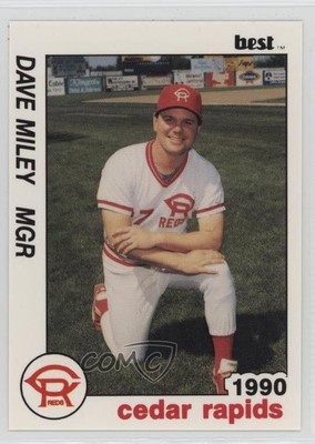 1990 Best Cedar Rapids Reds Dave Miley #19 0kz8