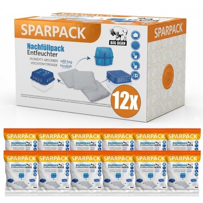 12x 400g Luftentfeuchter Raumentfeuchter Nachfüllpack Feuchtigkeitskiller Pack