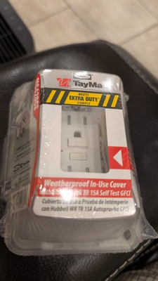 #ad TAYMAC Weatherproof In Use Cover w Hubbell WR TR 15A Self Test GFCI #MG420CS $17.00