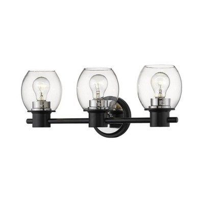 Millennium 283-CH Three Light Chrome Vanity Bathroom Light Damp Rated UL