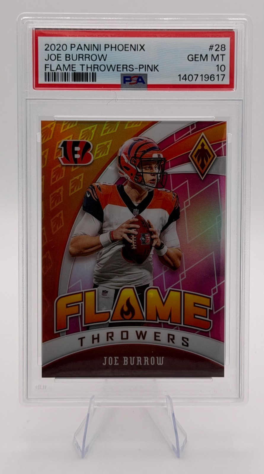 Joe Burrow Panini Phoenix Flame Throwers #28 Pink