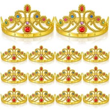 12 Pcs King Crowns Gold Royal Crown, Cosplay, Gold, Queen
