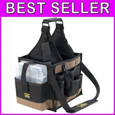 CLC Maintenance Tool Bag, Black - Multi-Compartment Tray