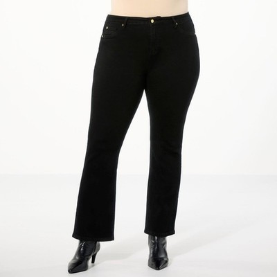 Iman Tall Global Chic Perfect Fit 360 Slim Bootcut Black 12 New
