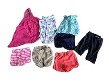 Lot Of 8 Girls Clothes 18-24 Months Summer 1 Dress 1 Bodysuit 1 Outfit 4 Shorts