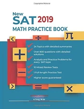 NEW SAT 2019 MATH PRACTICE BOOK By American Math Academy *Excellent Condition*