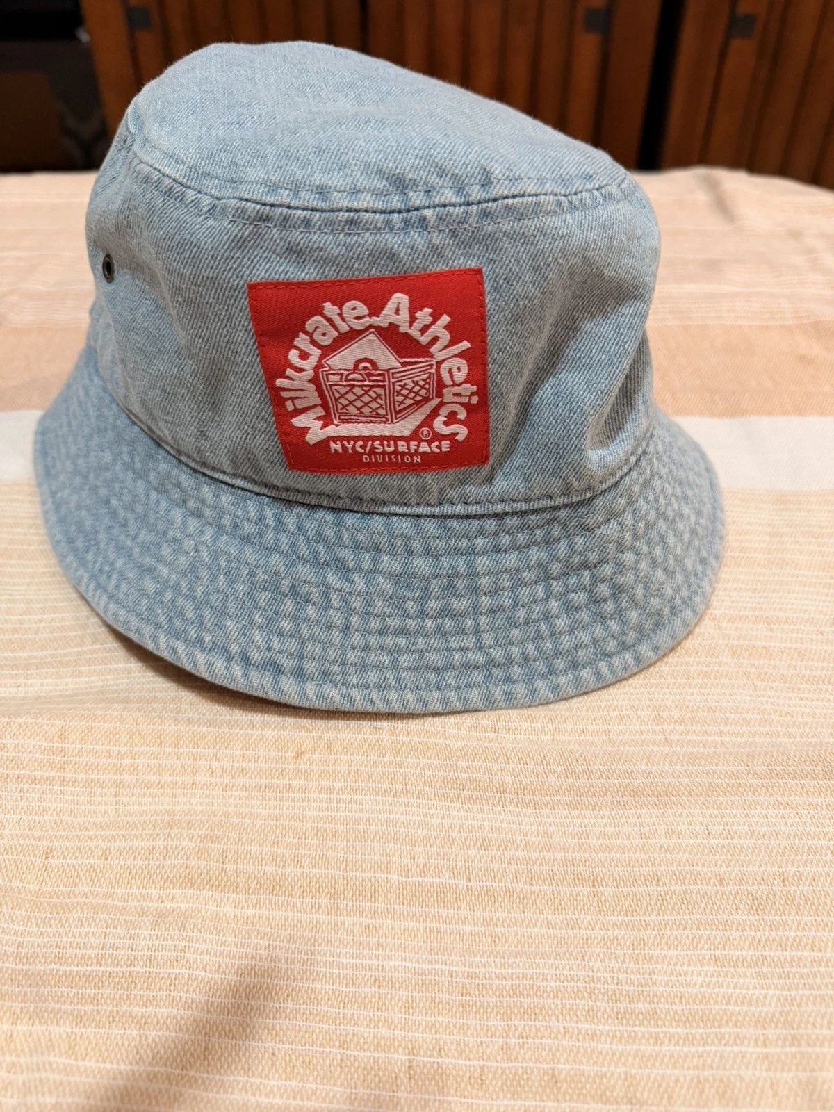 Milkcrate Athletics NYC Surface Division Washed Denim Bucket Hat S/M