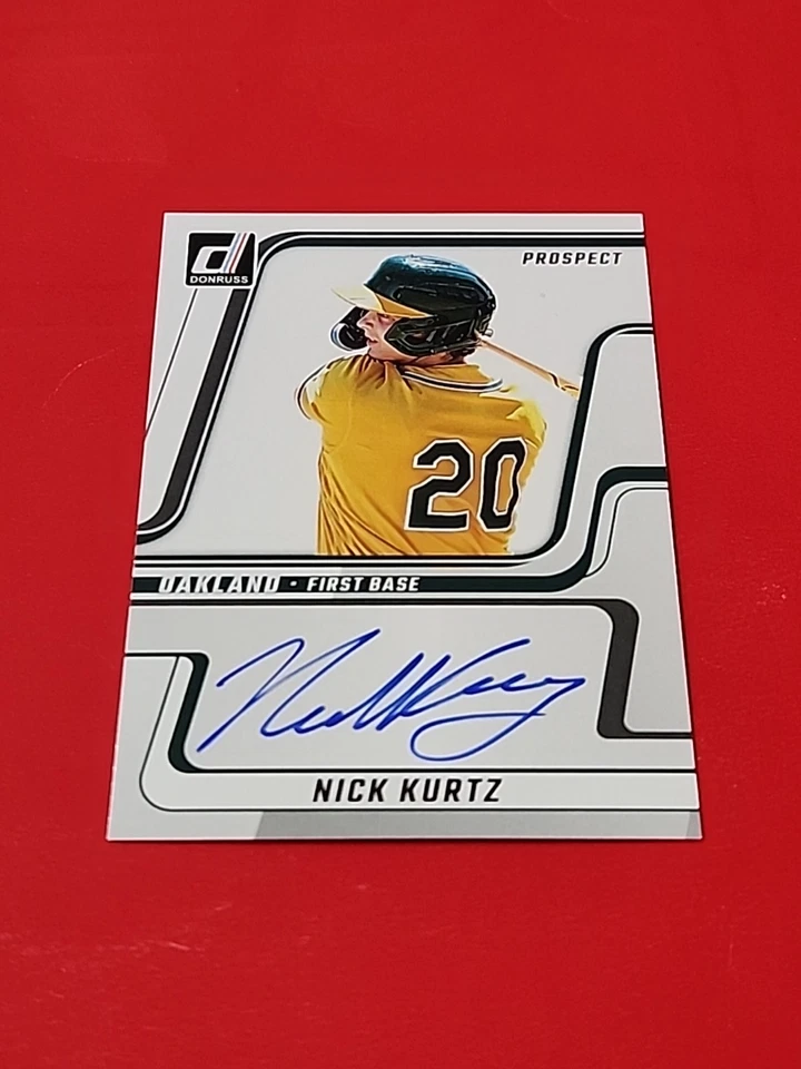 NICK KURTZ 2025 Panini Donruss Next Day Auto #ND-NK Oakland Athletics - Image 2 of 4