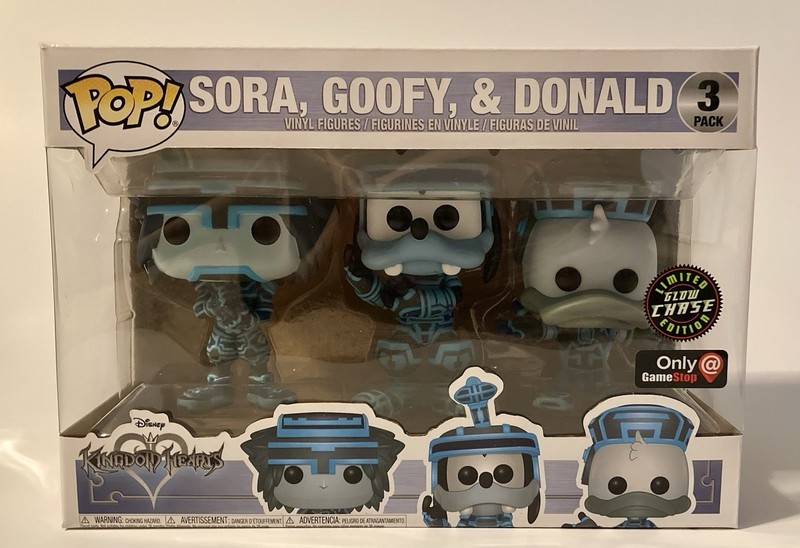Funko Pop! Kingdom Hearts - Sora, Donald, Goofy (Tron) - 3 Pack Chase New