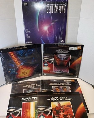 Vintage Star Trek Laserdiscs Lot of 7 Widescreen Movies – Sealed