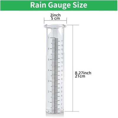 Precise Glass Rain Gauge Replacement - 2 Pcs