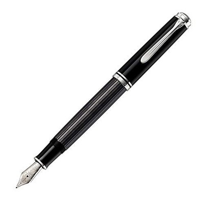 Pelikan Souveraen M605 Black Stripe CT Füllfederhalter Tintenfüllung EF...