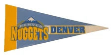 NBA Denver Nuggets Mini Pennant 4”x9" Wall Decor Flag Basketball Vintage Lot#49