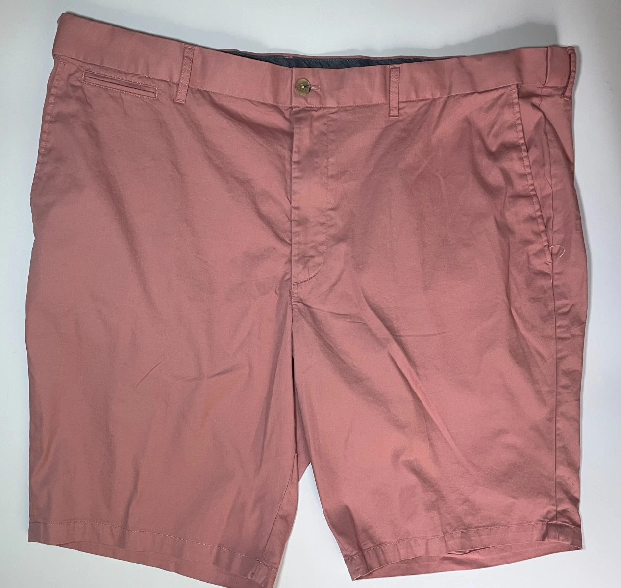 M&S Heritage Chinos Shorts Mens W44" Lightweight Regular Active Waist Pale Rose