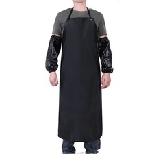 Waterproof Aprons for Dishwashing Rubber Vinyl Lightweight Chemical Resistant...