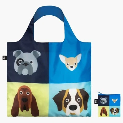 LOQI DOGS Cute Shopping Tote bag design by S Cheetham Eco-friendly Dog Lover's