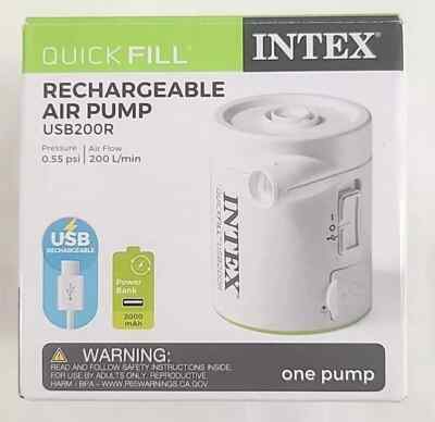 Intex Quickfill Rechargeable Air Pump USB200R - BRAND NEW! FREE SHIPPING!