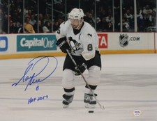 Mark Recchi Signed Penguins 11x14 Photo Inscribed HOF 2017 (PSA) - A