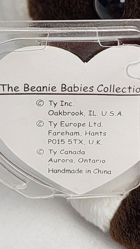 Ty Bruno Dog Beanie Babies w/ Tag Errors - 6 in, Vintage, 1997, Brown - Picture 8 of 9