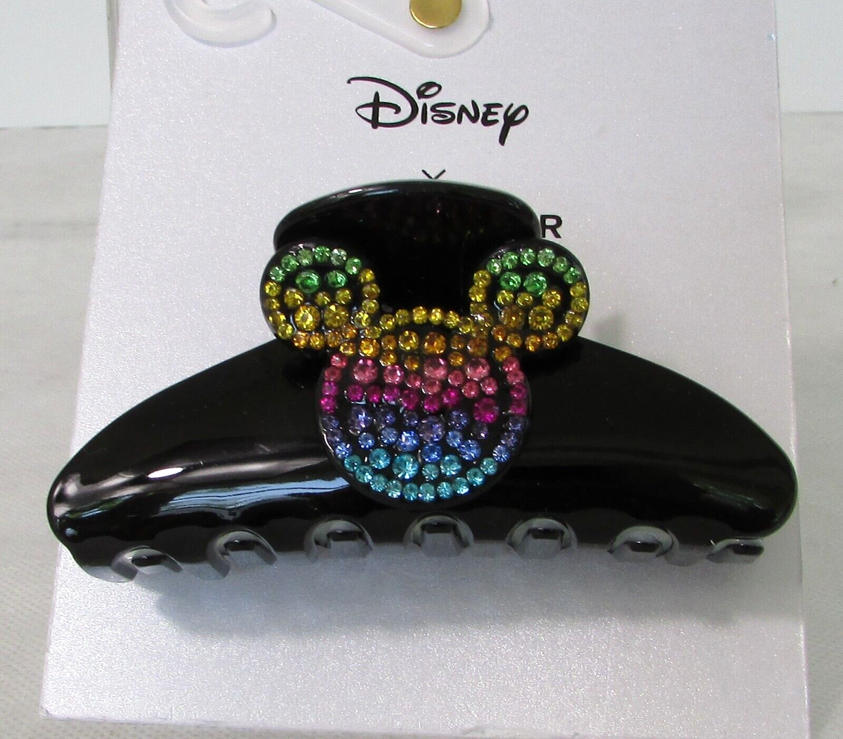Disney Baublebar Mickey Mouse Rainbow Hair Clip Claw Black 