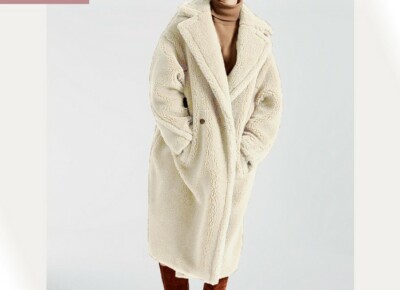 NEW Luxury Womens Oversized Faux Fur Long Coat Teddy Bear Feel Alpaca Jackets 