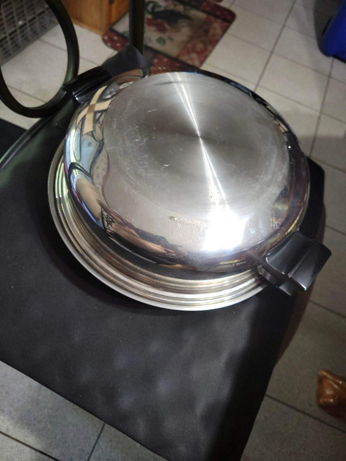 Royal Queen Stainless Steel 3 Ply 11” Skillet Pan w/ Dome Lid. Gas Stove only!