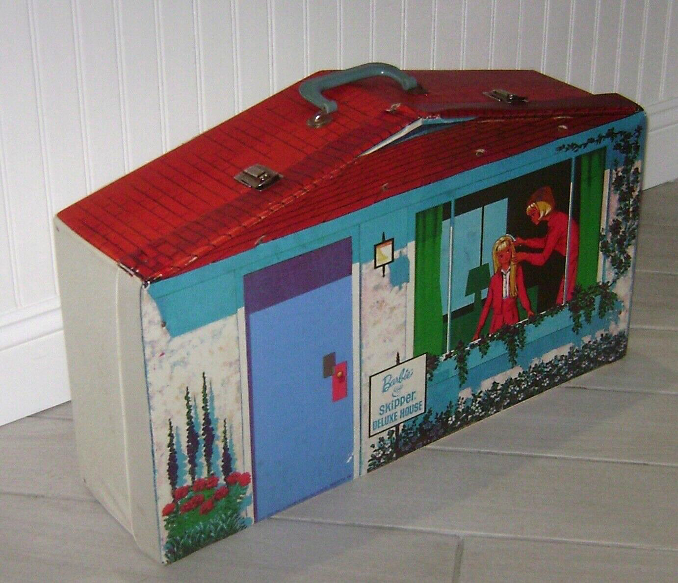 Vintage Barbie Skipper Deluxe House Dollhouse Carrying Case Trunk - Main Image