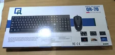 QR-70 Wired Keyboard & USB Optical Mouse Black - new! Ships for free!