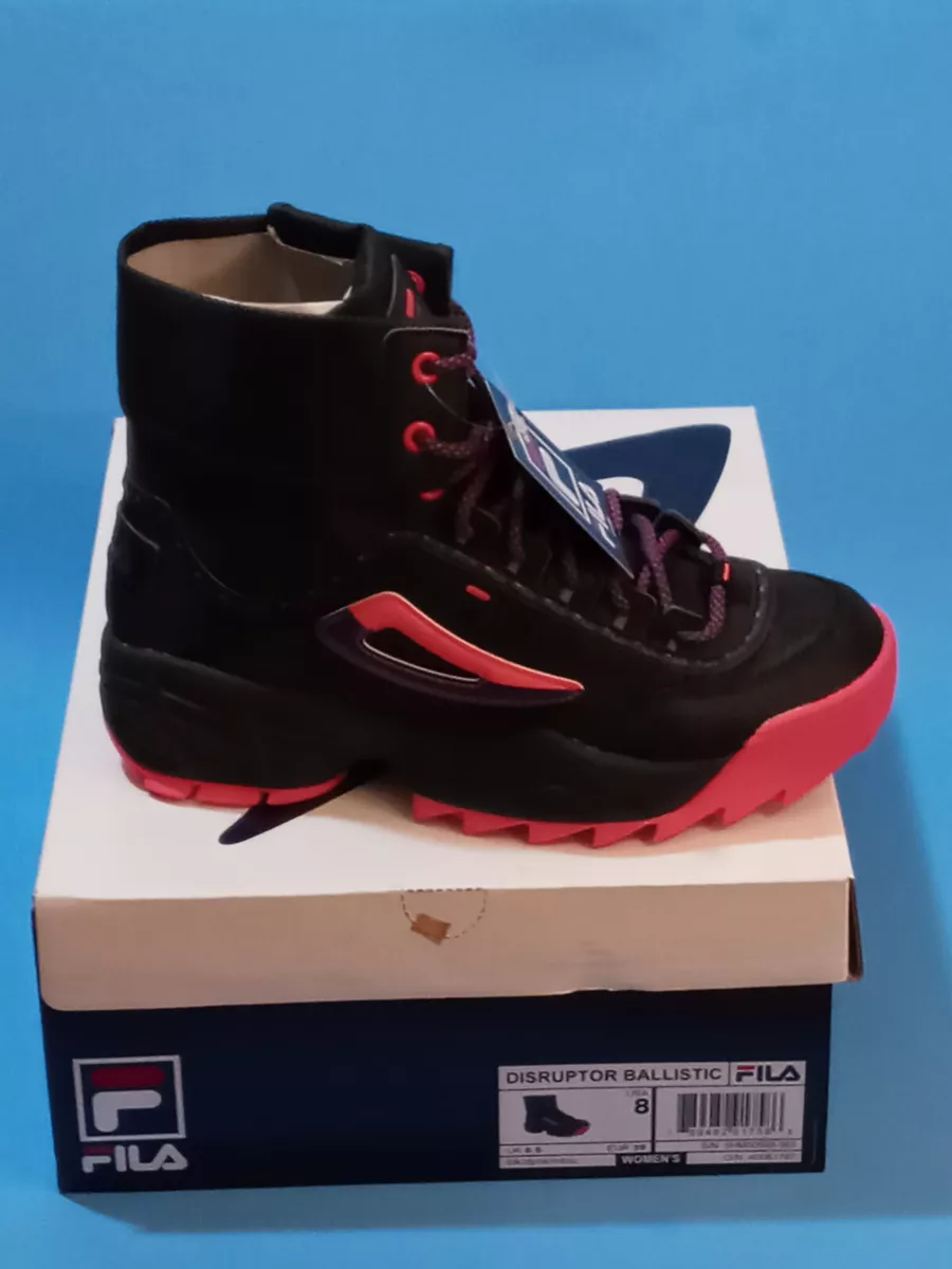 NEW Womens FILA Disruptor Ballistic Black Boots Tall Reflective Box | eBay