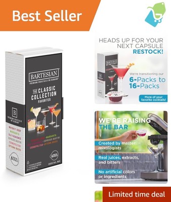 Master Mixologist Crafted Cocktail Capsule Variety - 6 Classic Flavors to Enjoy