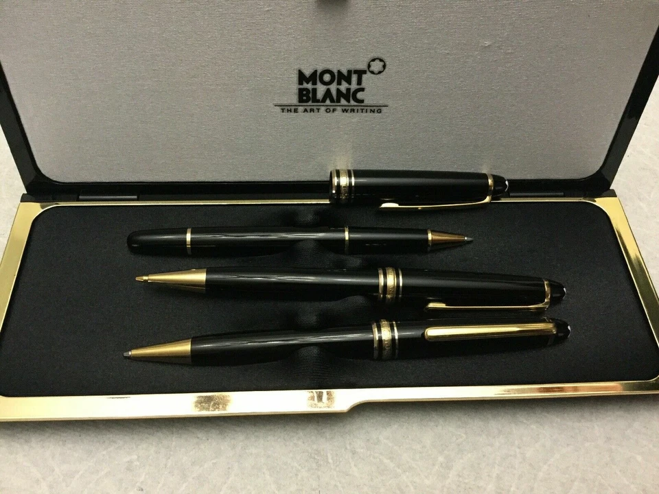 Montblanc Meisterstuck Set Ballpoint Pen  Rollerball & 0.7mm Pencil In Box Mint  - Image 2 of 4